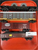 (4) Lionel O Scale Train Cars