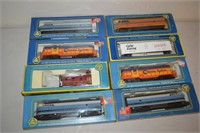 Eight Boxed AHM Train Cars