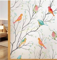 Coavas Window Privacy Film Decorative Bird