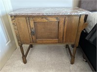 Antique Side Wash Stand Table with Towel Bar