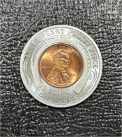 2009 Lincoln Statehood Cent w/ Lucky Penny Wrap