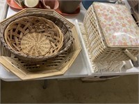 Baskets, Sewing Basket, etc.