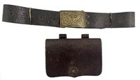 CIVIL WAR BELT BUCKLE & POUCH