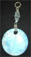 Blue Turquoise Stone Necklace Charm