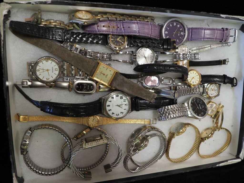 Men's and women's watches including Georgio