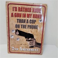 2nd ammendment metal sign