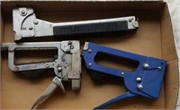 Three staple guns, one is Duo-Fast