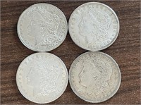 4 - 1921 Morgan Dollars 1 - P 3 - D