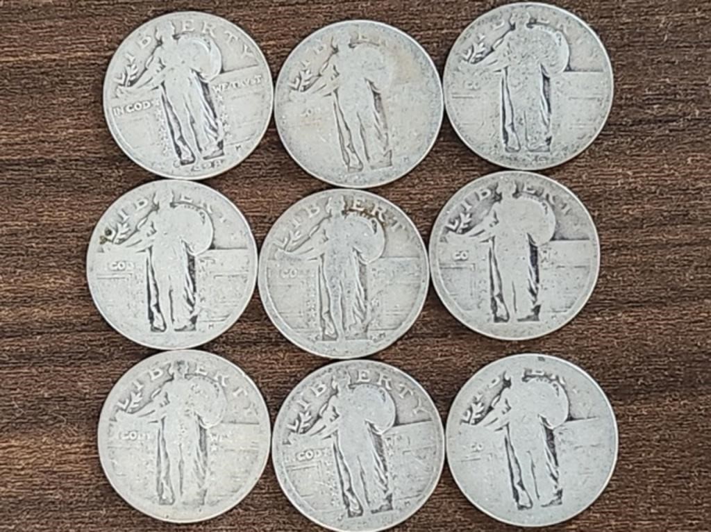 9 - Standing Liberty Quarters