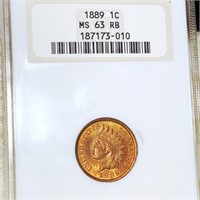 1889 Indian Head Penny NGC - MS 63 RB