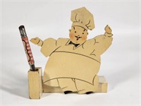 WOOD CUT-OUT 'CHEF' PEN HOLDER