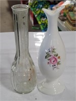 Clear Glass Vase & Floral Vase