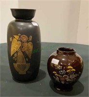 Vase lot includes a Hyalyn, USA signed vase