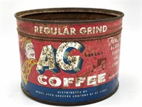 AG Coffee Tin 5.25” x 3.5”