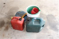 Gas Cans and Bucket