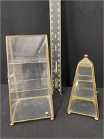 Pair of Miniature Glass Display Cases