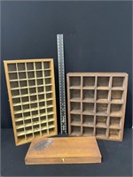 Wooden Display Shelves and Wooden Box