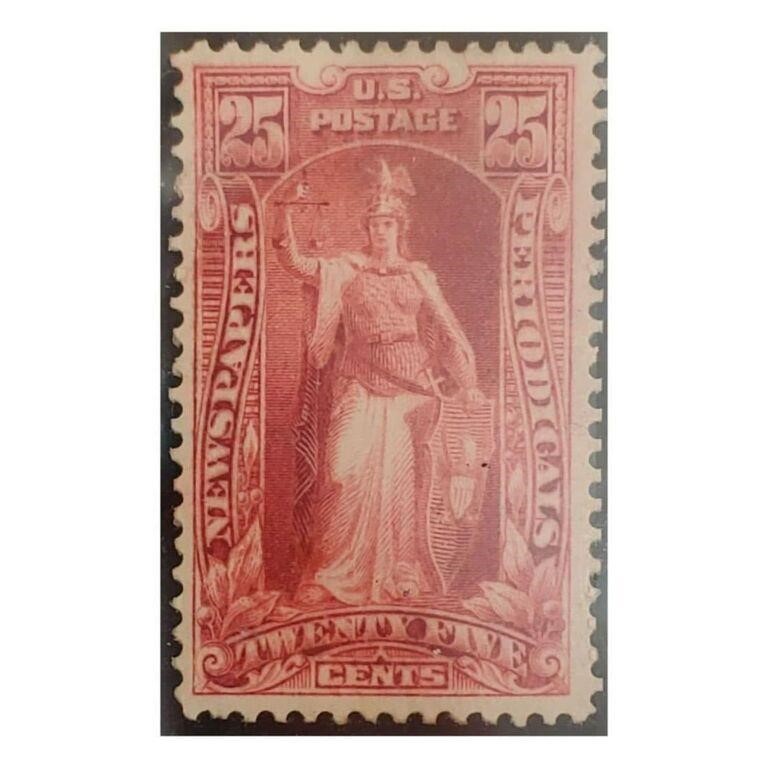 Newspaper Revenue Stamp, #Pr106 24 Cent Red, No W