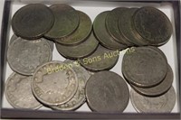 GROUP OF 21 US LIBERTY NICKELS FROM 1897-1911.