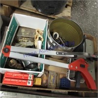 Misc hardware--grabbers, belts, brass, etc
