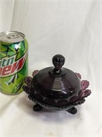 Mosser 3 Footed Candy Dish w/ lid
