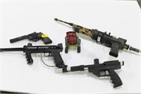 3 PAINT BALL GUNS, CROSMAN 357 PELLET PISTOL AND