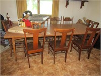 LARGE DINING ROOM TABLE AND CHAIRS