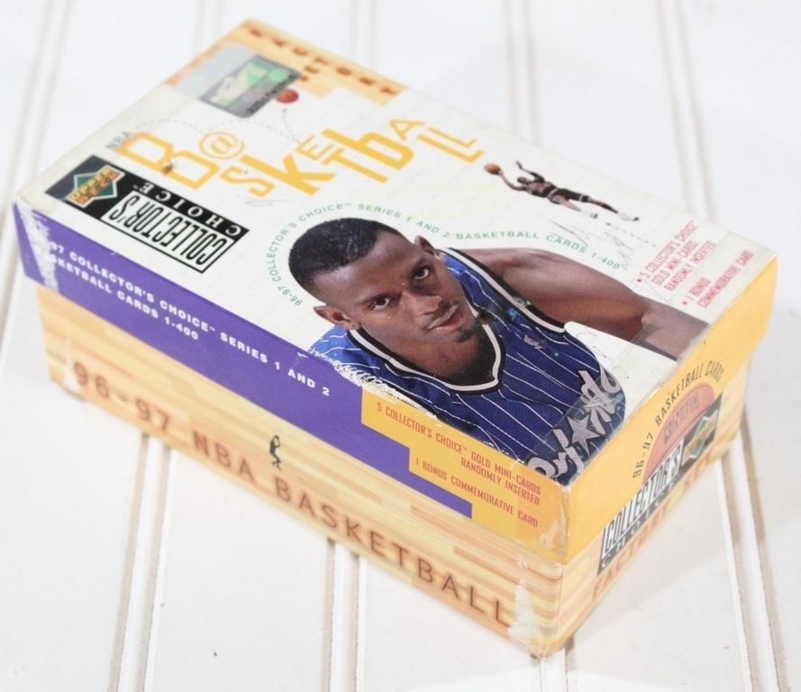 Box of '96-97 UD Choice Basketball Cards
