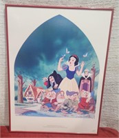 Snow White & the 7 Dwarfs in a Red Metal 19×25