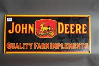 JOHN DEERE QUALITY FARM IMPLEMENTS SSP SIGN - 8"