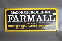 MCCORMICK DEERING FARMALL SSP SIGN - 8" X 18"
