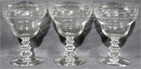 3 Fostoria Federal Goblets 5"