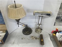 3 vintage desk lamps