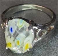 925 stamped Murano military ring size 7.75