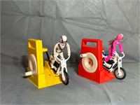 Two Evel Knievel toys