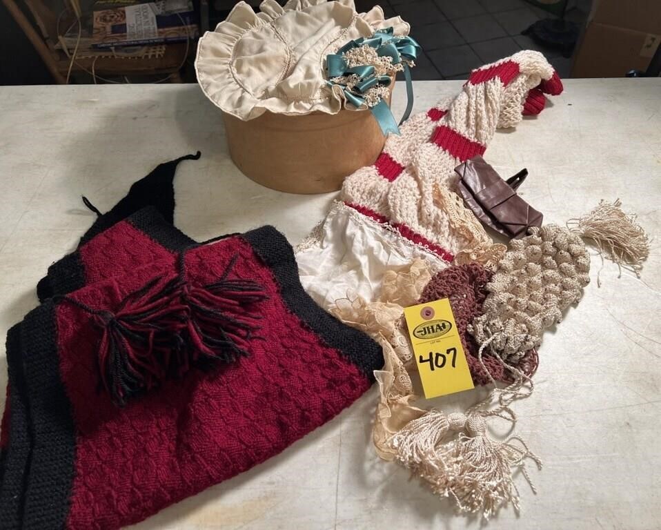 Women's Civil War Re-enactment Shawl, Hats, Etc.