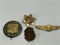 Dick Tracey Air Detective and Other Pins
