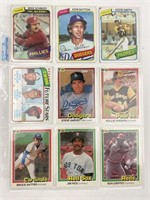 1980 Topps1981 Fleer 1981 Donruss Baseball Cards