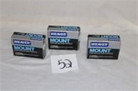 NEW/OLD STOCK WEAVER MOUNTS FOR RIFLES & PISTOLS