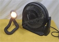 3-speed fan and Black and Decker snake light