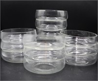 Set of 12 Shallow Glass Bowls