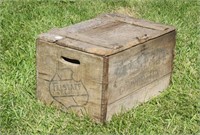 Old wood Falstaff beer crate.