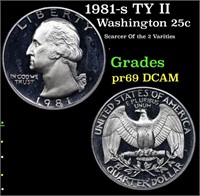 Proof 1981-s TY II Washington Quarter 25c Grades G