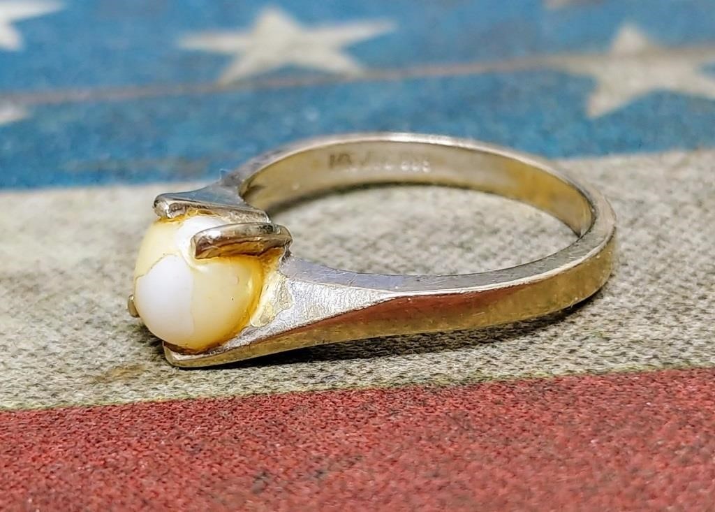14K GOLD SIZE 6 RING 3.3g INCLUDING PEARL