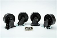 Set (4) of 4.5" Plastic Casters In Box