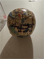 Willie Mays Brooklyn Map signed Baseball Mays holo