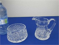 Signed Waterford Crystal Cream & Sugar Alana