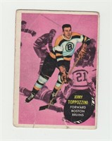 1961 Topps Jerry Toppozzini Hockey Card