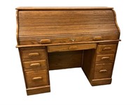 Modern Oak roll top desk