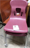 2 youth Burgundy chairs middle school